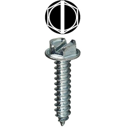 Dottie Sheet Metal Screw Kit, Zinc Plated Finish, Carbon Steel, Hex Washer Head Slotted Drive 6HX
